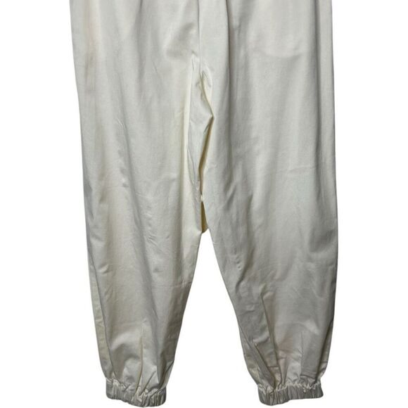 Aiifos Pauline Pants Size S High Rise Pleated Off-White Tie Waist Neutral - Picture 7 of 12